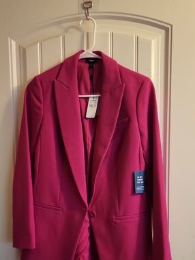 Express Hot Pink Single-Button Blazer